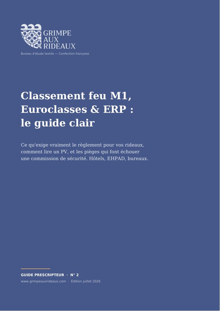 Guide cover — Fire ratings M1, Euroclasses and public buildings: the clear guide