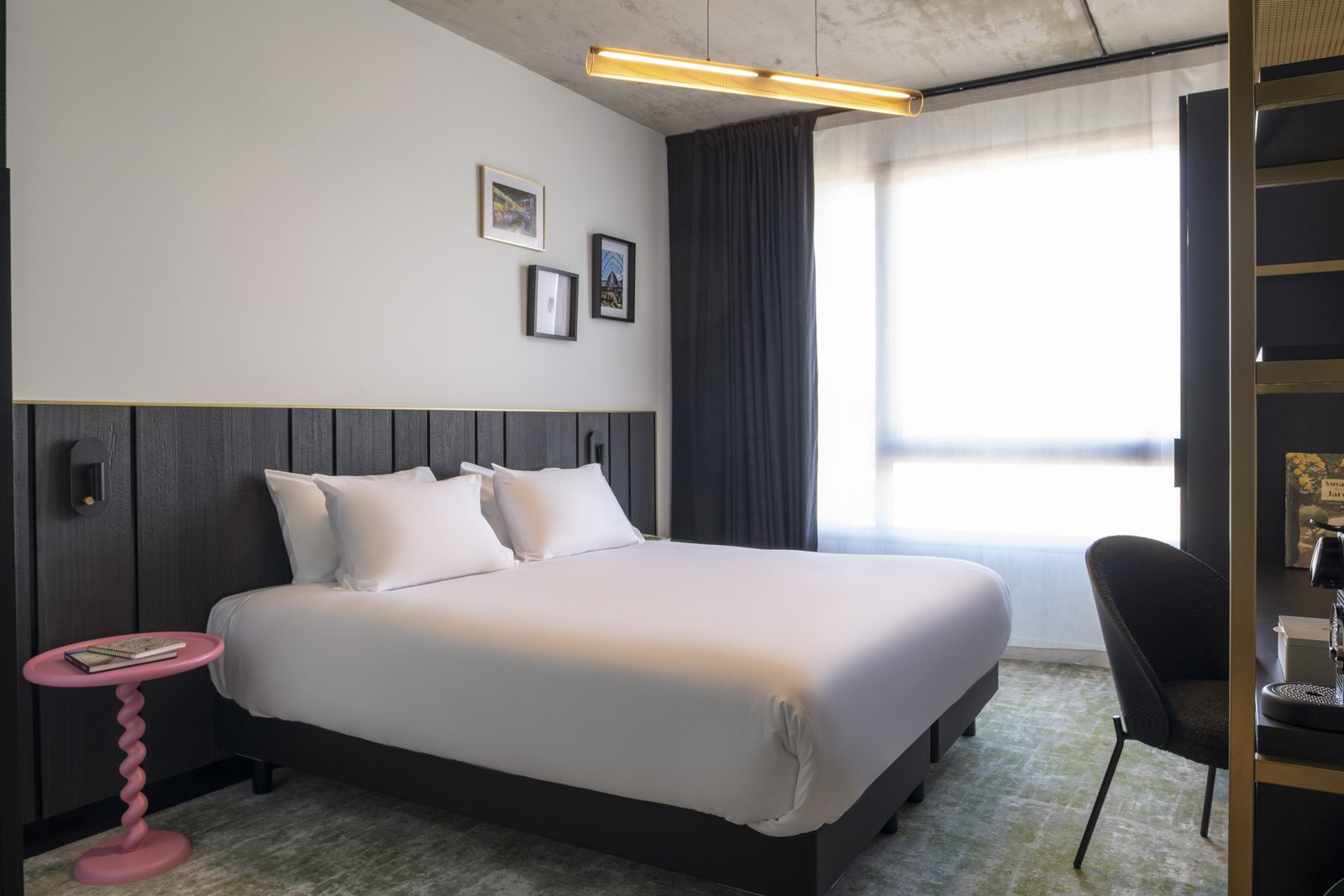Mercure Quimper Kerlic, chambre, rideaux occultants et voilages sur-mesure Grimpe Aux Rideaux